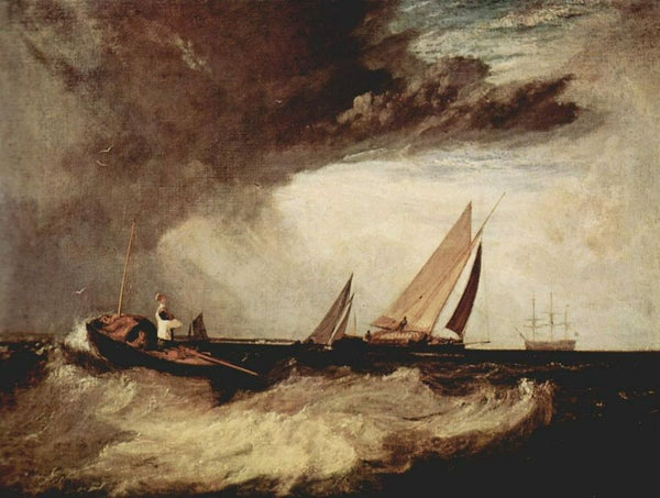 A fisherman from Bury Shoe Ness preit a Prahm of Whitstable Painting by Joseph Mallord William Turner