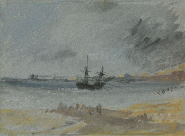 Ship Aground, Brighton, 1830 Painting by Joseph Mallord William Turner