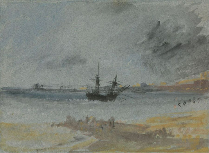 Ship Aground, Brighton, 1830 Painting by Joseph Mallord William Turner