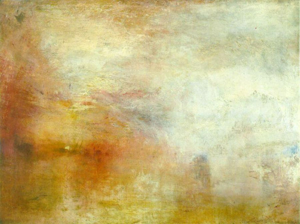 Sun Setting over a Lake Painting by Joseph Mallord William Turner