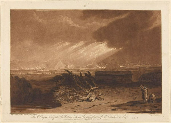 The Fifth Plaque of Egypt, engraved by Charles Turner 1773-1857 1808 Painting by Joseph Mallord William Turner