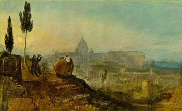 Rome: St. Peter's from the Villa Barberini Painting by Joseph Mallord William Turner
