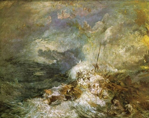 ire at Sea Painting by Joseph Mallord William Turner