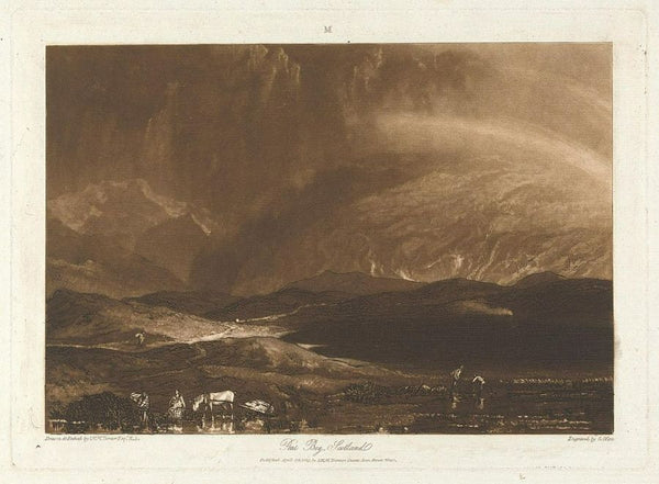Peat Bog, Scotland, engraved by George Clint 1770-1854 Painting by Joseph Mallord William Turner