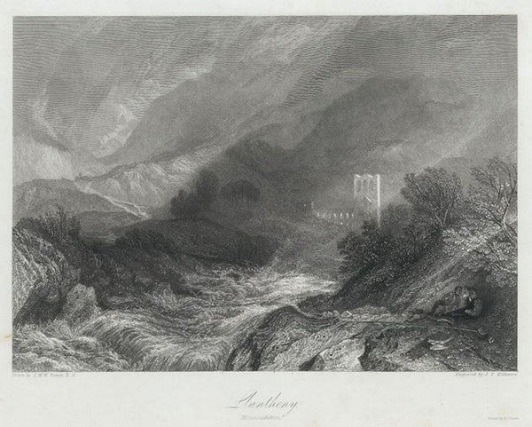 Llanthony Abbey, Monmouthshire, 1834 Painting by Joseph Mallord William Turner