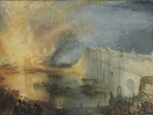 The Burning of the Houses of Parliament, 16th October 1834, c.1835 Painting by Joseph Mallord William Turner