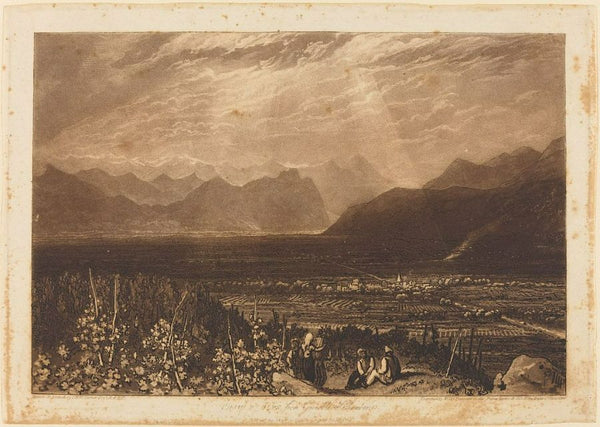 Chain of Alps from Grenoble to Chamberi, from the Liber Studiorum, engraved by William Say, 1812 Painting by Joseph Mallord William Turner