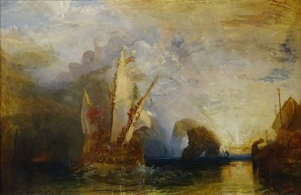 Ulysses Deriding Polyphemus, detail of ship, 1829 