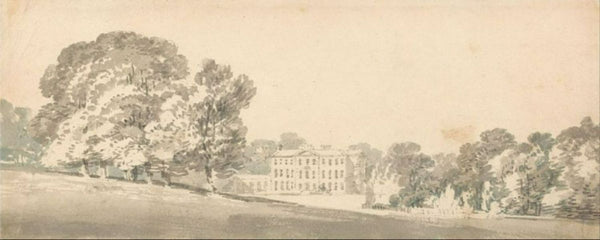 A three storied Georgian house in a park, c.1795 Painting by Joseph Mallord William Turner