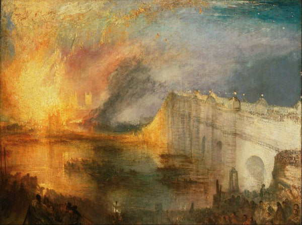 The Burning of the Houses of Parliament (1) 1834 Painting by Joseph Mallord William Turner