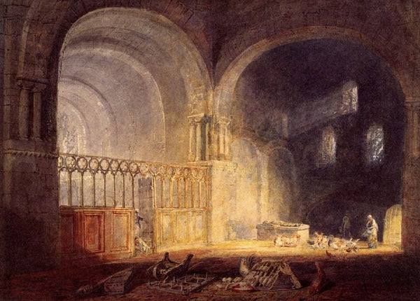 Transept Of Ewenny Priory Glamorganshire Painting by Joseph Mallord William Turner