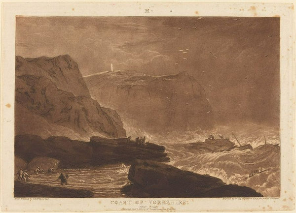 Coast of Yorkshire, from the Liber Studiorum, engraved by William Say, 1811 Painting by Joseph Mallord William Turner