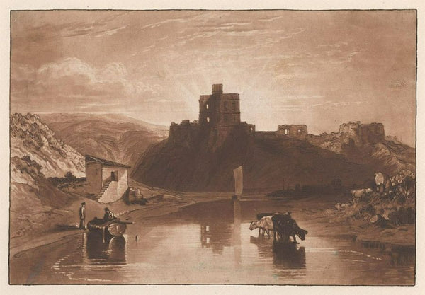 Norham Castle, engraved by Charles Turner 1773-1857 1859-61 Painting by Joseph Mallord William Turner