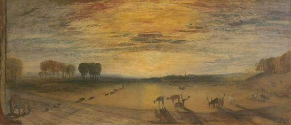 Petworth Park: Tillington Church in the Distance Painting by Joseph Mallord William Turner