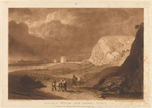 Martello Towers near Bexhill, Sussex, from the Liber Studiorum, engraved by William Say, 1811 Painting by Joseph Mallord William Turner