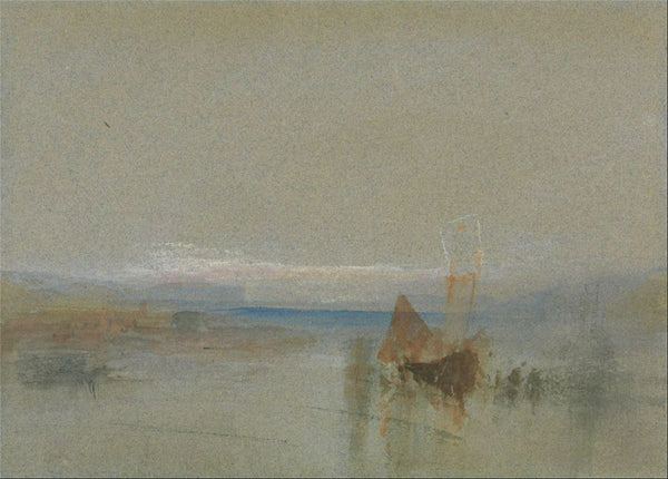 Fishing Boats Becalmed off Le Havre Painting by Joseph Mallord William Turner