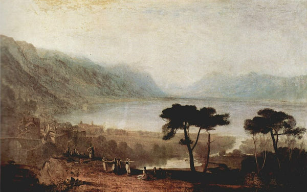 Geneva lake seen from Montreux Painting by Joseph Mallord William Turner