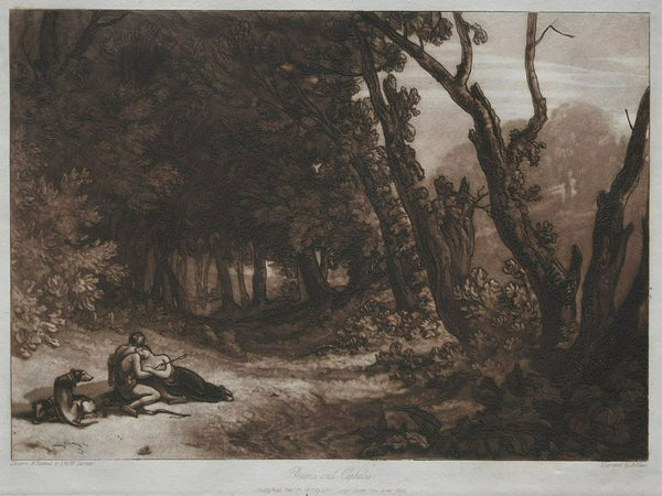 Procris and Cephalus, from the Liber Studiorum, engraved by George Clinton, 1812 Painting by Joseph Mallord William Turner
