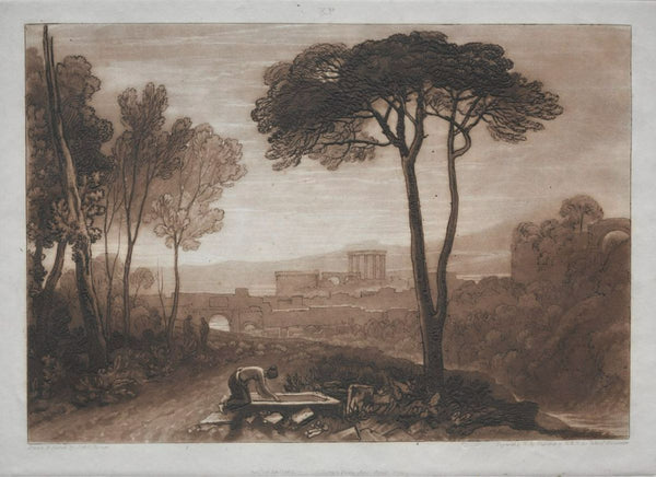 Scene in the Campagna, from the Liber Studiorum, engraved by William Say, 1812 Painting by Joseph Mallord William Turner