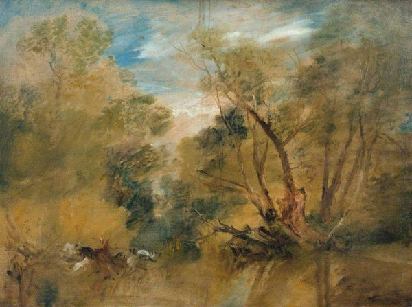 Willows on the brink of a madness brook Painting by Joseph Mallord William Turner