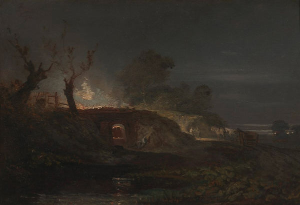 A Lime Kiln at Coalbrookdale, c.1797 Painting by Joseph Mallord William Turner