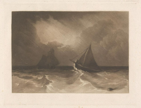 Ship and Cutter, from the Little Liber, engraved by the artist, c.1826 Painting by Joseph Mallord William Turner