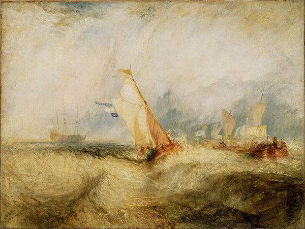 Van Tromp Going About to Please His Masters - Ships a Sea Getting a Good Wetting, 1844 Painting by Joseph Mallord William Turner