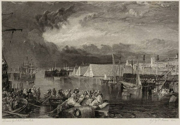 The Dockyard, Devonport, c.1825-29 Painting by Joseph Mallord William Turner