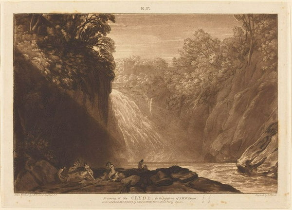 The Fall of the Clyde, engraved by Charles Turner 1773-1857, 1859-60 Painting by Joseph Mallord William Turner
