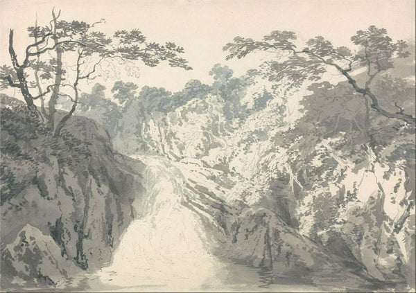 Landscape with Waterfall, c.1796 Painting by Joseph Mallord William Turner