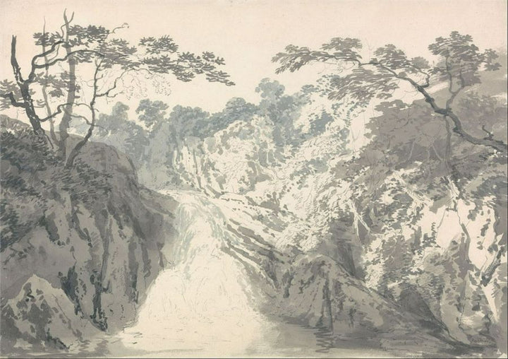 Landscape with Waterfall, c.1796 Painting by Joseph Mallord William Turner