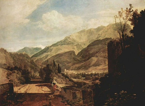Chateau de St. Michael, Bonneville, Savoy, 1803 Painting by Joseph Mallord William Turner