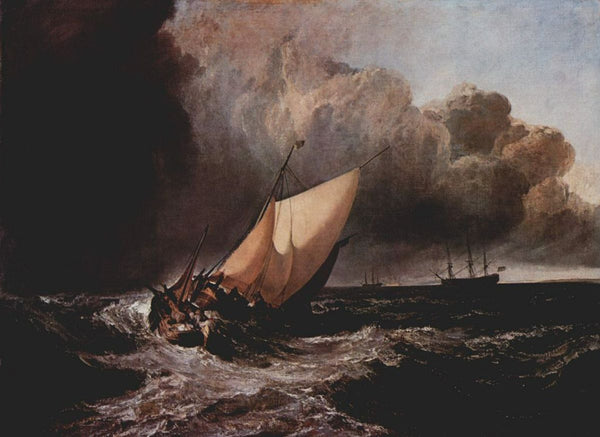 Dutch Boats in a Gale 1801 Painting by Joseph Mallord William Turner