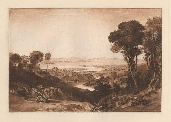 Junction of Severn and Wye, from the Liber Studiorum, 1811 