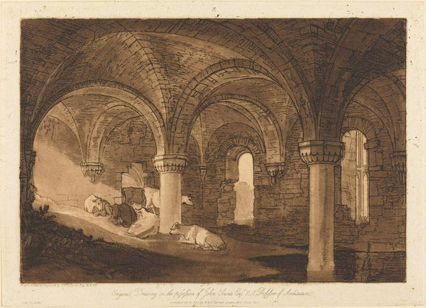 The Crypt of Kirkstall Abbey, from the Liber Studiorum, 1812 
