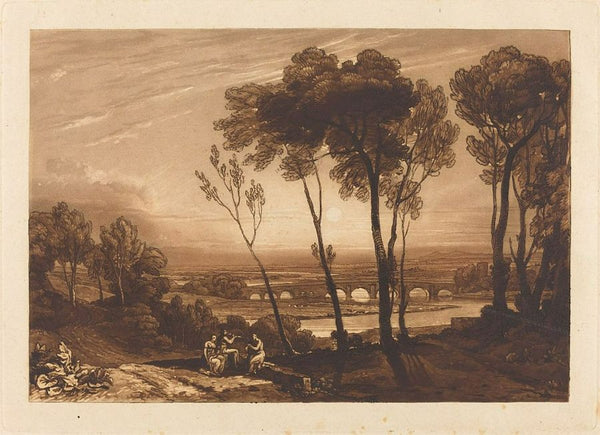The Bridge in Middle Distance, from the Liber Studiorum, engraved by Charles Turner, 1808 