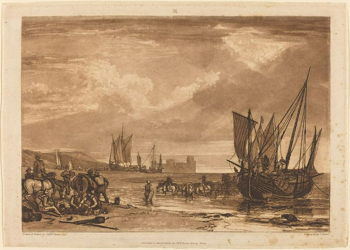 Scene on the French Coast, from the Liber Studiorum, engraved by Charles Turner, 1807 