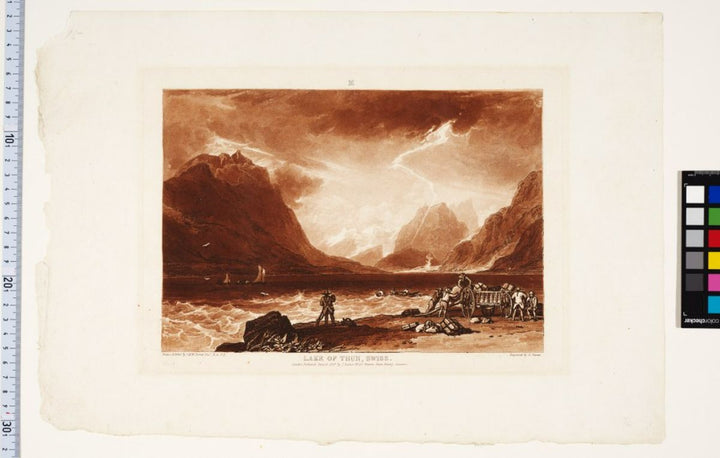 Lake of Thun, from the Liber Studiorum, engraved by Charles Turner, 1808 