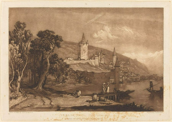 The Town of Thun, from the Liber Studiorum, engraved by Thomas Hodgetts, 1816 