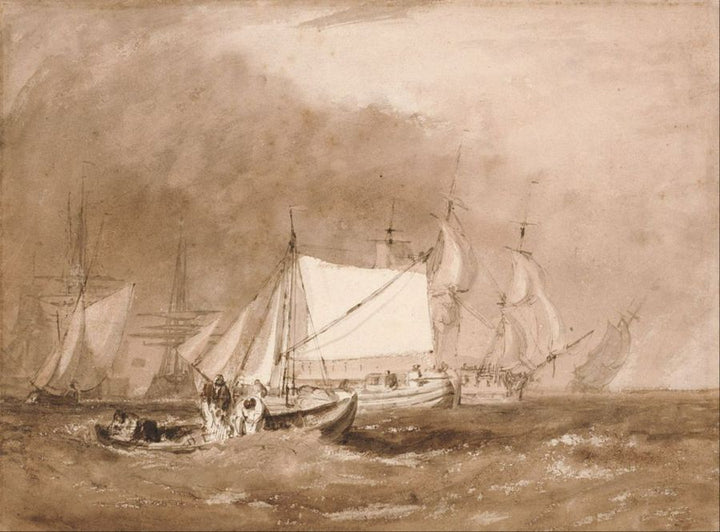 Shipping Scene, with Fishermen, c.1815-20 