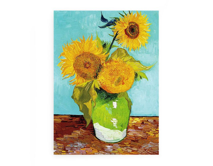 Sunflowers on Green By Van Gogh