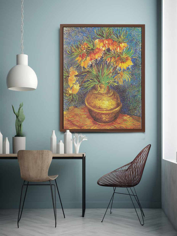 Flowers In Copper Vase By Van Gogh