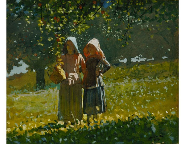 Apple Picking (or Two Girls in sunbonnets or in the Orchard)