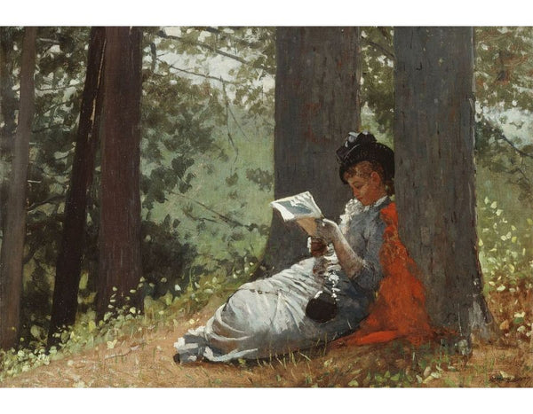 Girl Reading Under an Oak Tree