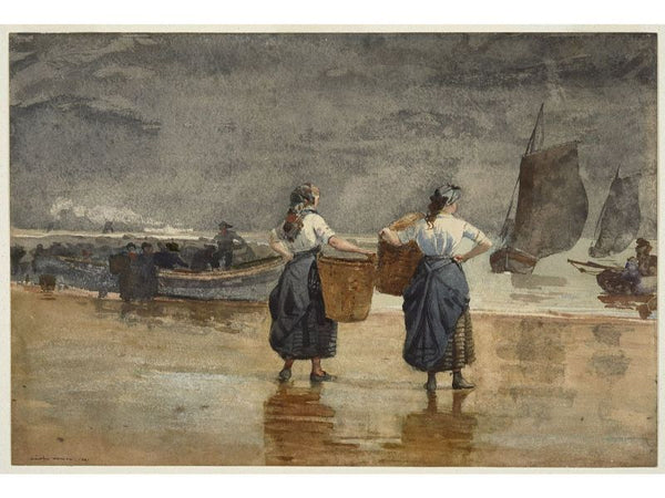 Fishergirls on the Beach, Tynemouth