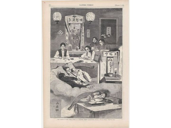 The Chinese in New York, scene in a Baxter Street Clubhouse
