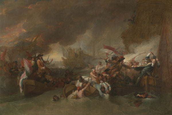 The Battle of La Hogue, Destruction of the French fleet, May 22, 1692