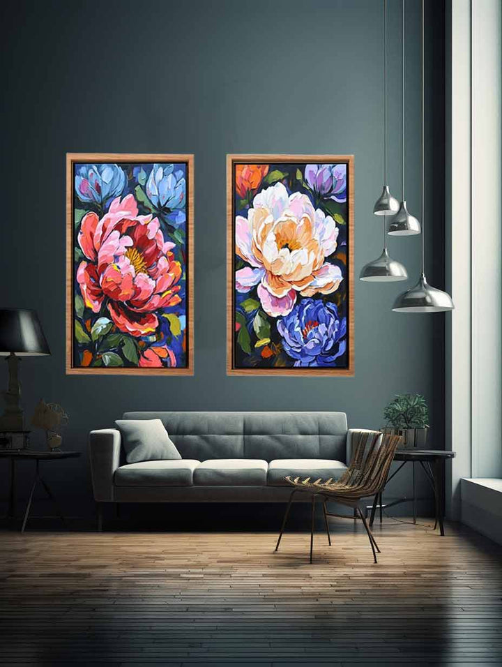 2 Panel Flower Wall Art Painting