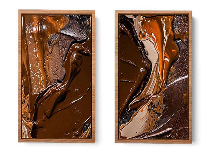 2 Panel Chocolate  Art  Painting