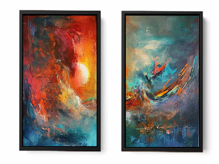 2 Piece Abstract Wall Art